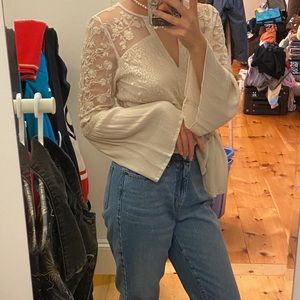 Lace American eagle top